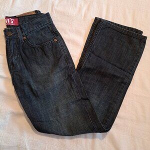 Levi's 514 boys size 10 Reg slim straight dark wash jeans VGUC